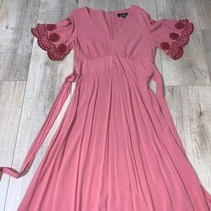 Mauve midi dress